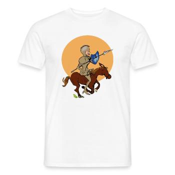 Ritter auf Pferd - Männer T-Shirt - Weiß - Vorne - AI Model Male 178 dark (178cm)