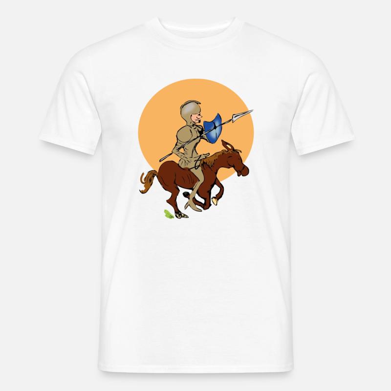 Ritter auf Pferd - Männer T-Shirt - Weiß