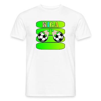 KINDERGARTENKINDER NAMENSSCHILD KIGA FUßBALL - Männer T-Shirt - Weiß - Vorne - AI Model Male 178 dark (178cm)