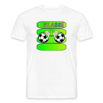 1. Klasse Schulanfang Fußball - Männer T-Shirt - Weiß - Vorne - AI Model Male 178 dark (178cm)