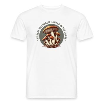 The Best Mushroom Hunter In The Forest - Men's T-Shirt - white - Front - AI Model Male 178 dark (178cm)