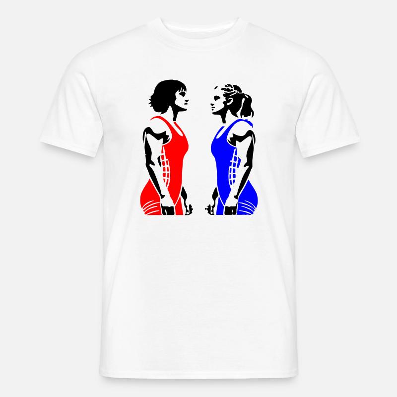 Frauen Ringen - Männer T-Shirt - Weiß