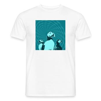 Puffin Gang - Men's T-Shirt - white - Front - AI Model Male 178 dark (178cm)