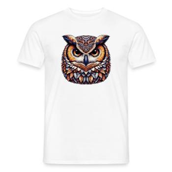 Eule - Männer T-Shirt - Weiß - Vorne - AI Model Male 178 dark (178cm)