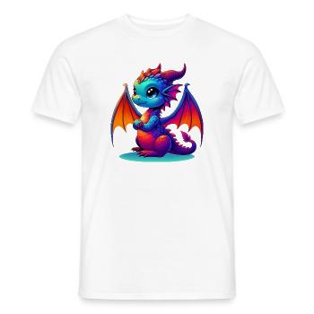 Dragon - Men's T-Shirt - white - Front - AI Model Male 178 dark (178cm)