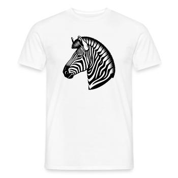 Zebra - Men's T-Shirt - white - Front - AI Model Male 178 dark (178cm)