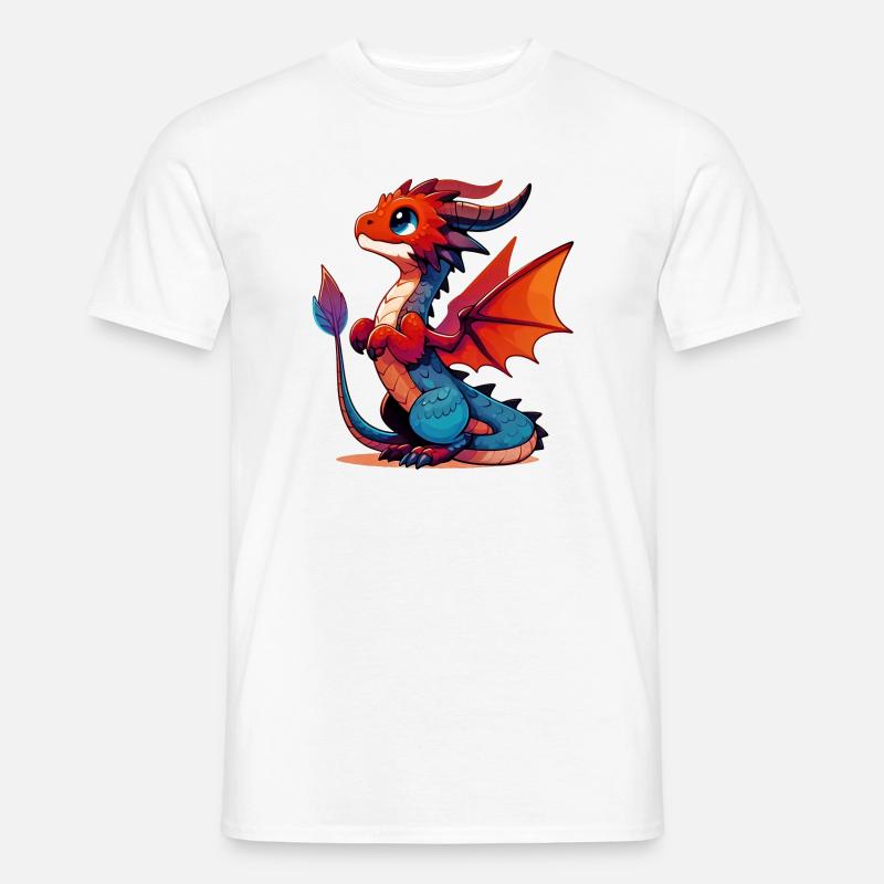 Drache - Männer T-Shirt - Weiß