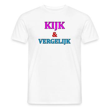 Look & Compare Motivation Print - Men's T-Shirt - white - Front - AI Model Male 178 dark (178cm)
