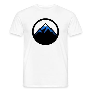 Ein einfaches Berge und Outdoor Logo - Männer T-Shirt - Weiß - Vorne - AI Model Male 178 dark (178cm)