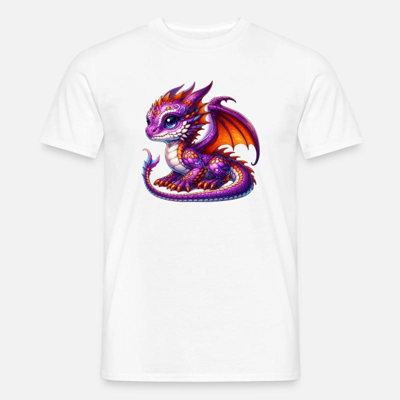 Drache - Männer T-Shirt - Weiß