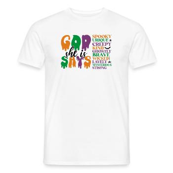 Halloween Mot fantomatique Art Design - T-shirt homme - blanc - Devant - AI Model Male 178 dark (178cm)