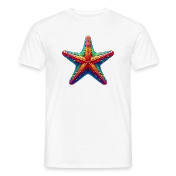 Étoile de mer - T-shirt homme - blanc - Devant - AI Model Male 178 dark (178cm)