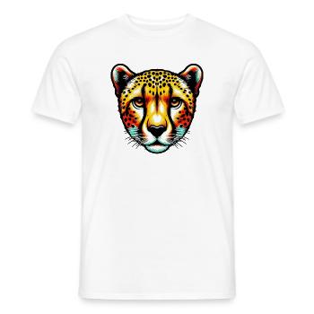 Cheetah - Men's T-Shirt - white - Front - AI Model Male 178 dark (178cm)