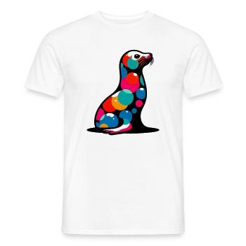 Seal - Men's T-Shirt - white - Front - AI Model Male 178 dark (178cm)