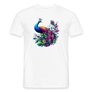 Paon - T-shirt homme - blanc - Devant - AI Model Male 178 dark (178cm)