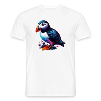 Papageitaucher - Männer T-Shirt - Weiß - Vorne - AI Model Male 178 dark (178cm)