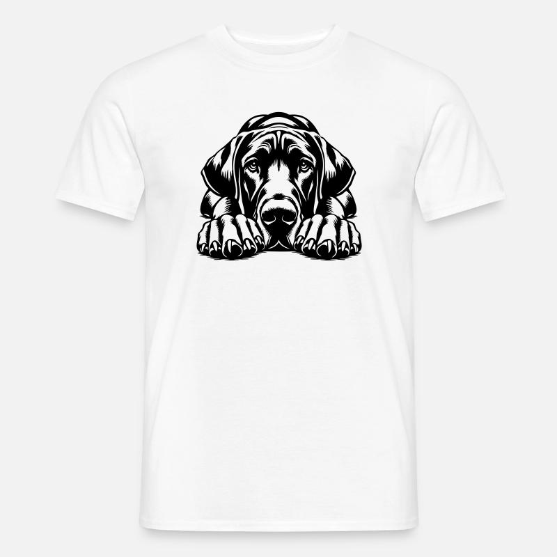 Deutsche Dogge - Männer T-Shirt - Weiß