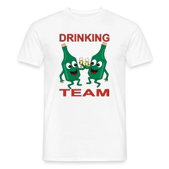 Verschmitzte Bierflaschen Trinkteam - Männer T-Shirt - Weiß - Vorne - AI Model Male 178 dark (178cm)