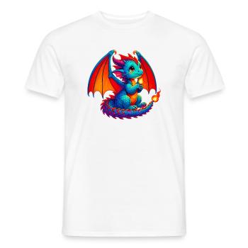 Dragon - Men's T-Shirt - white - Front - AI Model Male 178 dark (178cm)