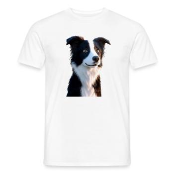 Border Collie Dog Lover Puppy Cute Collies - Men's T-Shirt - white - Front - AI Model Male 178 dark (178cm)
