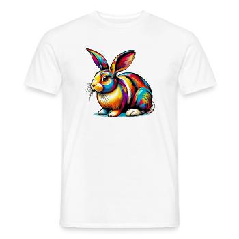 Rabbit - Men's T-Shirt - white - Front - AI Model Male 178 dark (178cm)
