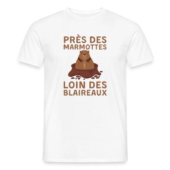 Nature Marmotte - T-shirt homme - blanc - Devant - AI Model Male 178 dark (178cm)