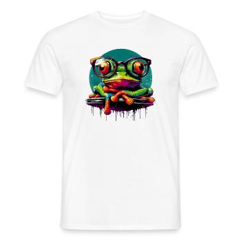 Frosch - Männer T-Shirt - Weiß - Vorne - AI Model Male 178 dark (178cm)