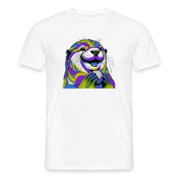 Otter - Männer T-Shirt - Weiß - Vorne - AI Model Male 178 dark (178cm)