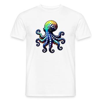 Pieuvre - T-shirt homme - blanc - Devant - AI Model Male 178 dark (178cm)