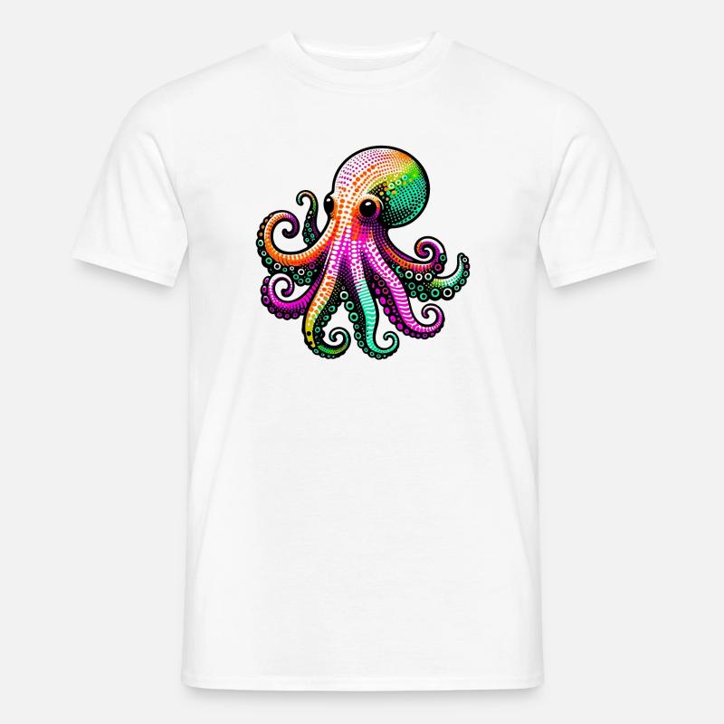 Krake - Männer T-Shirt - Weiß
