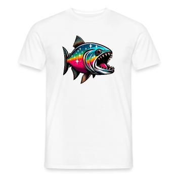 Piranha - Men's T-Shirt - white - Front - AI Model Male 178 dark (178cm)