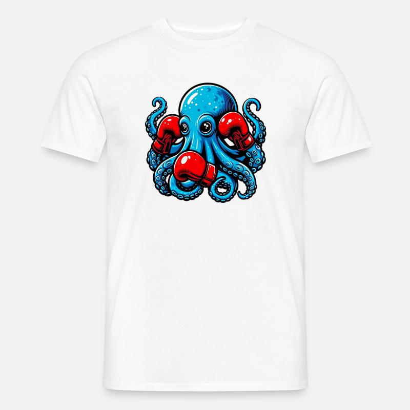 Krake - Männer T-Shirt - Weiß
