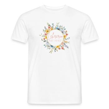 Lehrerin mit Herz! Personalisierbares Design - Männer T-Shirt - Weiß - Vorne - AI Model Male 178 dark (178cm)