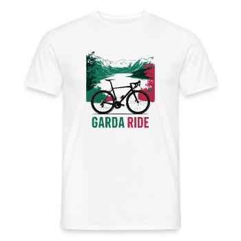 Garda Ride Scenic Cycling Design - Men's T-Shirt - white - Front - AI Model Male 178 dark (178cm)