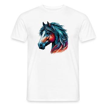 Cheval - T-shirt homme - blanc - Devant - AI Model Male 178 dark (178cm)