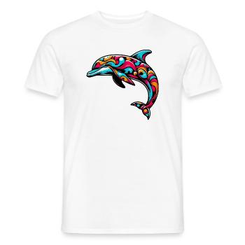 Dolphin - Men's T-Shirt - white - Front - AI Model Male 178 dark (178cm)