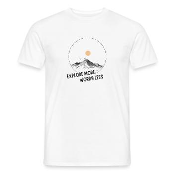 Geschenk Abenteurer Bergsteiger Kletterer Spruch - Männer T-Shirt - Weiß - Vorne - AI Model Male 178 dark (178cm)