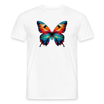 Papillon - T-shirt homme - blanc - Devant - AI Model Male 178 dark (178cm)