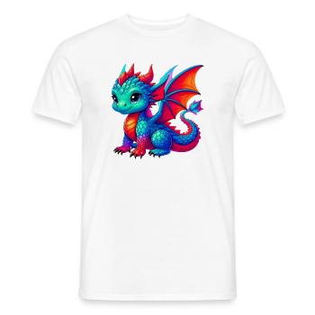 Dragon - Men's T-Shirt - white - Front - AI Model Male 178 dark (178cm)
