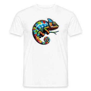 Caméléon - T-shirt homme - blanc - Devant - AI Model Male 178 dark (178cm)