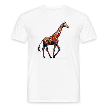 Girafe - T-shirt homme - blanc - Devant - AI Model Male 178 dark (178cm)