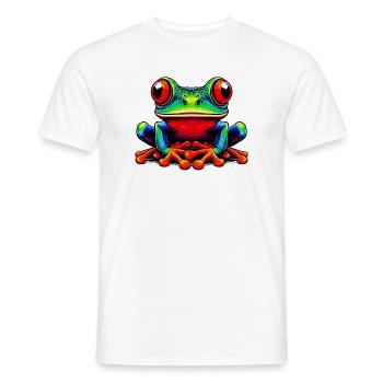 Frog - Men's T-Shirt - white - Front - AI Model Male 178 dark (178cm)