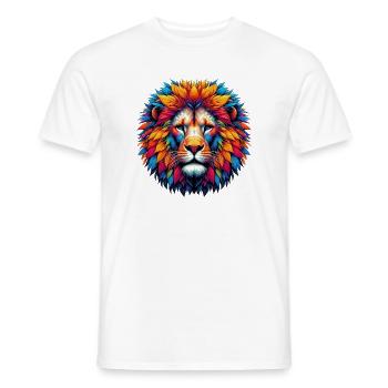 Lion - Men's T-Shirt - white - Front - AI Model Male 178 dark (178cm)