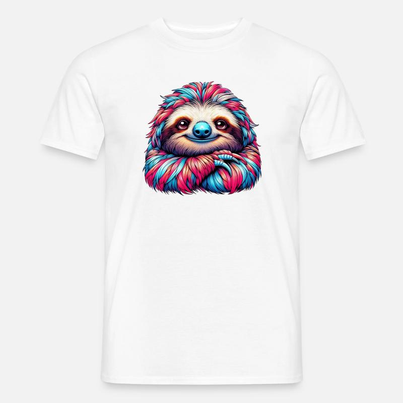 Faultier - Männer T-Shirt - Weiß