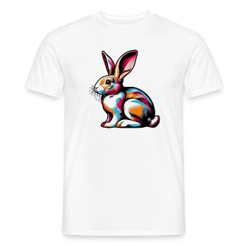 Rabbit - Men's T-Shirt - white - Front - AI Model Male 178 dark (178cm)