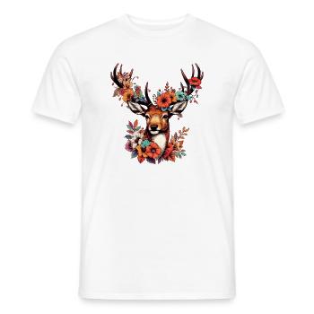 Cerf - T-shirt homme - blanc - Devant - AI Model Male 178 dark (178cm)