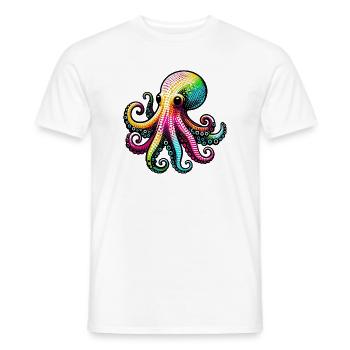 Krake - Männer T-Shirt - Weiß - Vorne - AI Model Male 178 dark (178cm)