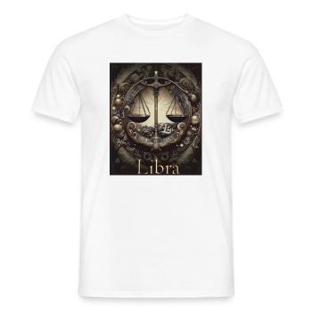 Libra Sternzeit Waage Sternzeichen - Waage - Männer T-Shirt - Weiß - Vorne - AI Model Male 178 dark (178cm)