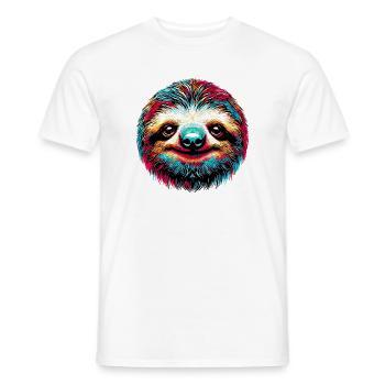 Faultier - Männer T-Shirt - Weiß - Vorne - AI Model Male 178 dark (178cm)