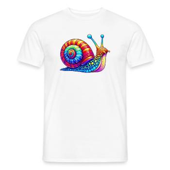 Escargot - T-shirt homme - blanc - Devant - AI Model Male 178 dark (178cm)